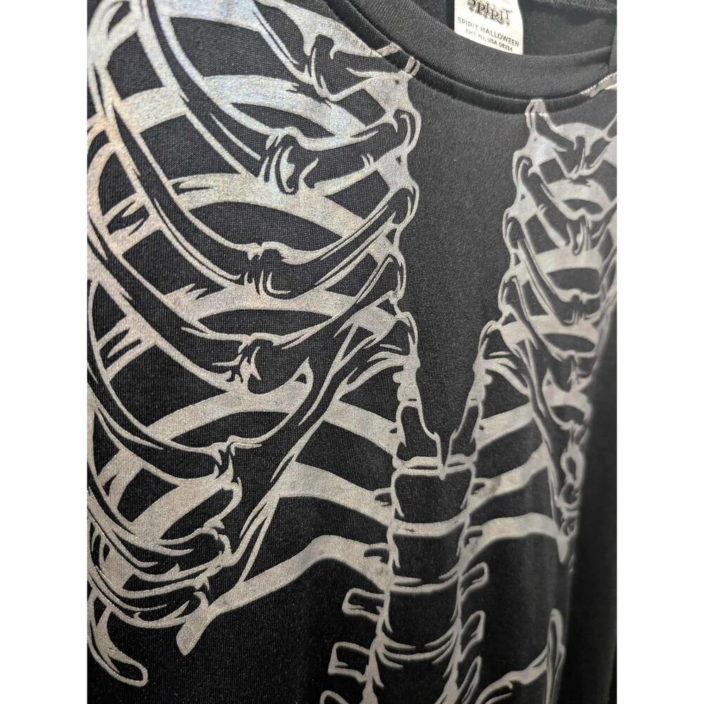 SPIRIT HALLOWEEN Skeleton Hooded Dress Costume Black/White Adult Size XL - Picture 3 of 8